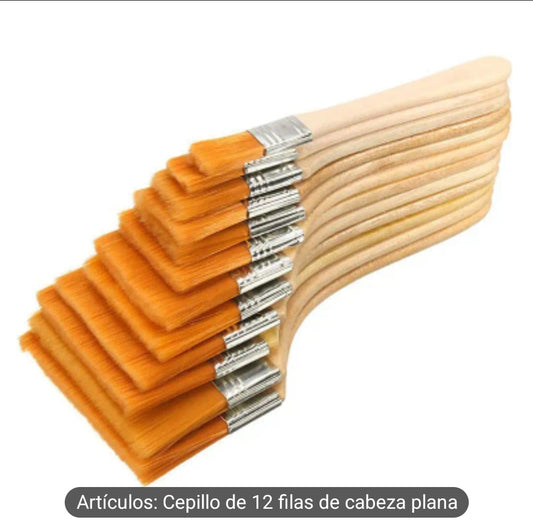 Cepillo de 12pcs, brocha de Alta Calidad Nylon