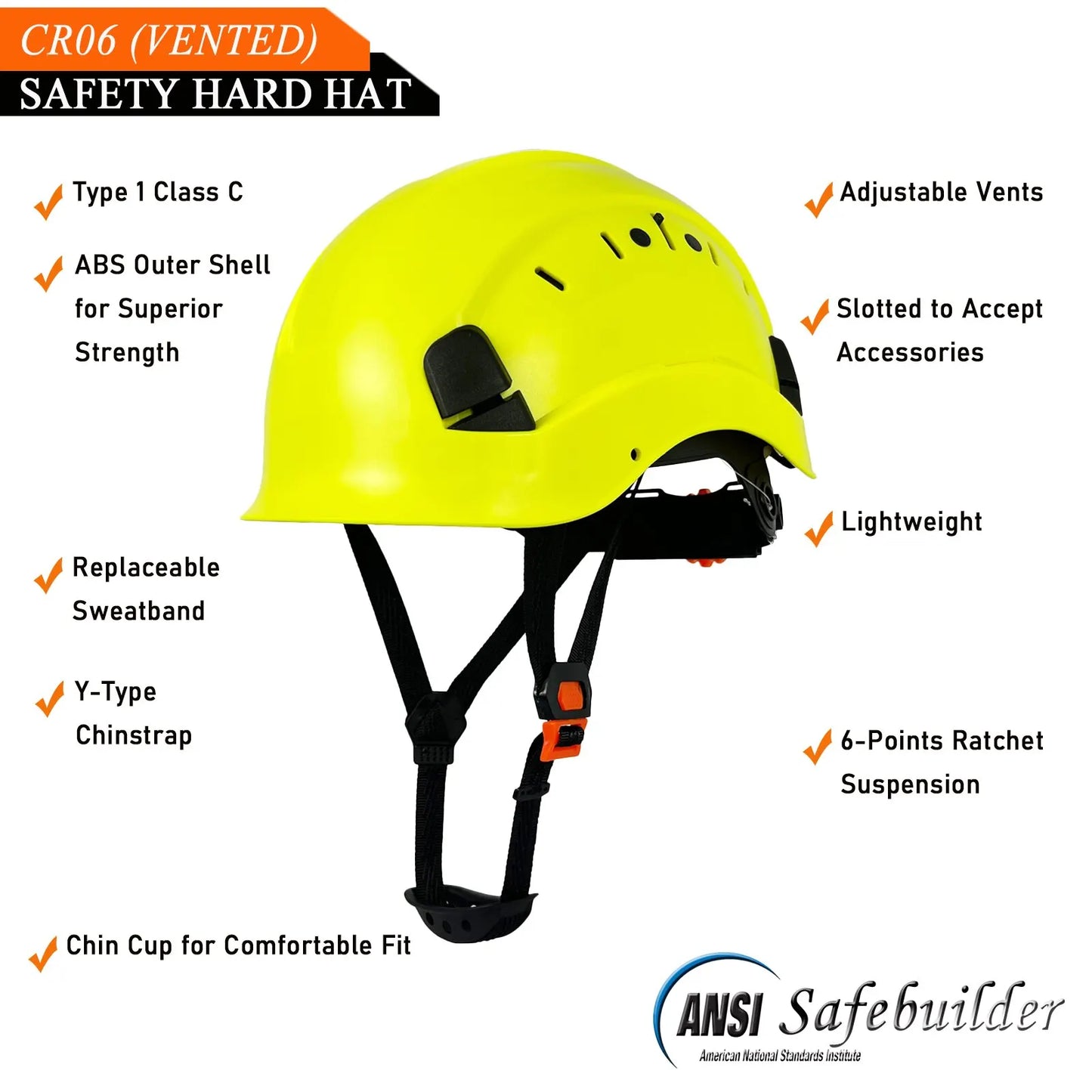 Casco de seguridad industrial ajustable de trabajo CE