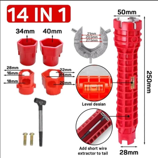 Llave de grifo de fregadero 14 en 1