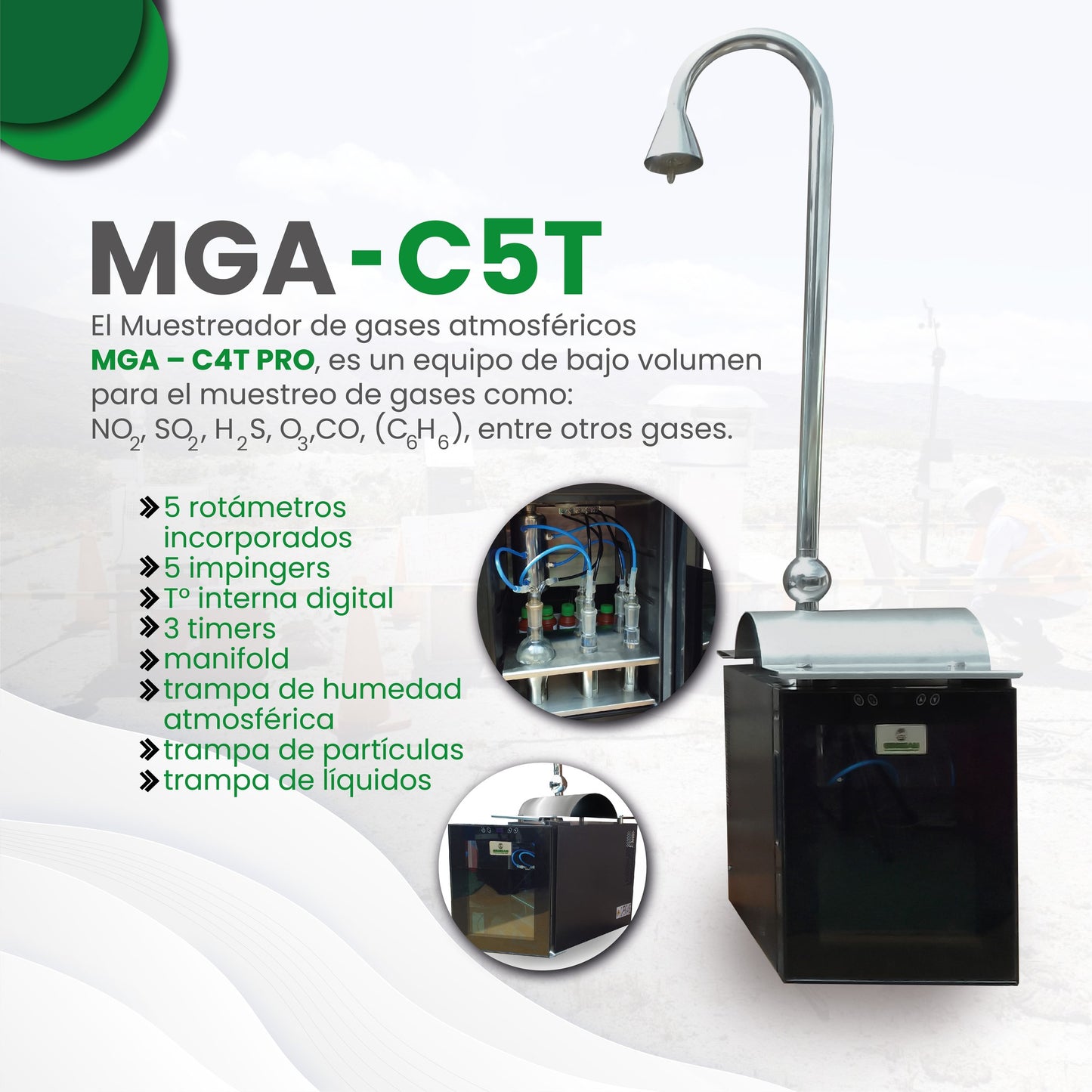 MUESTREADOR DE GASES ATMOSFÉRICOS (MGA)- C5T