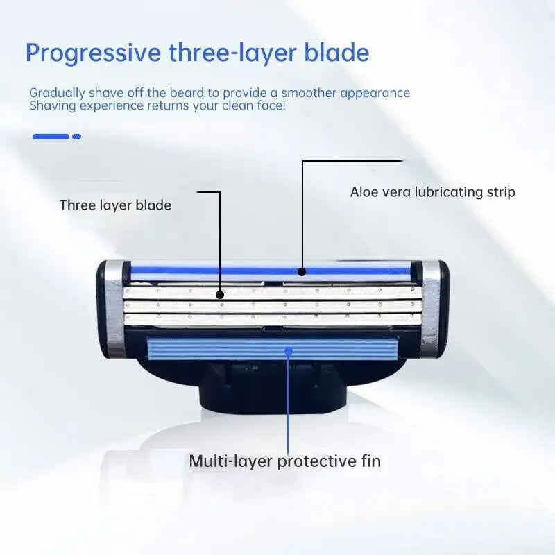 Cuchilla de afeitar de 3 capas para hombre