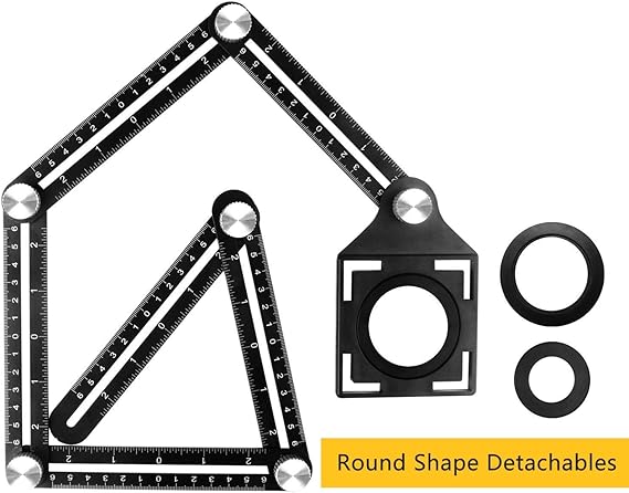 Herramientas de construcción, regla de medición multiángulo, regla de posicionamiento plegable de aluminio